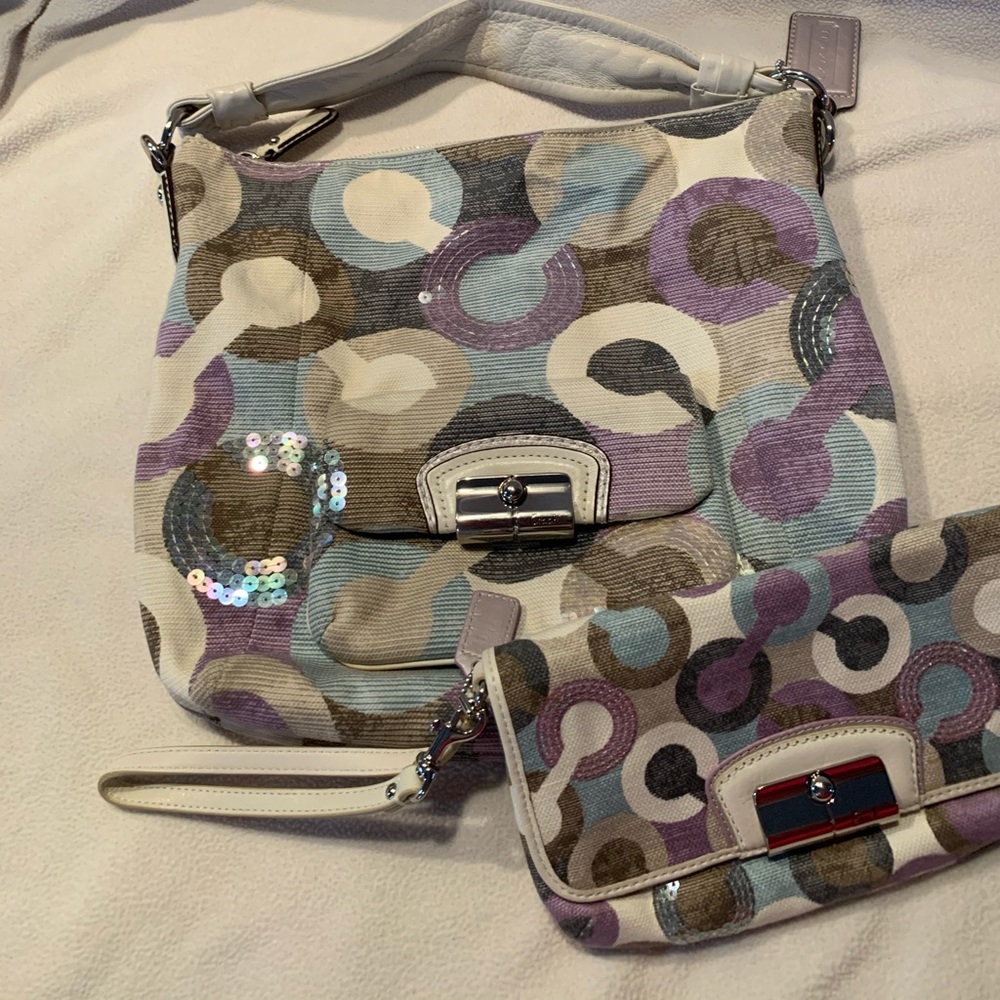 SOLD Coach purse and wristlet set